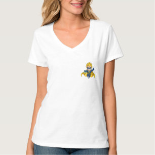 Dynamic Cartoon Superhero Boy Flying T-Shirt