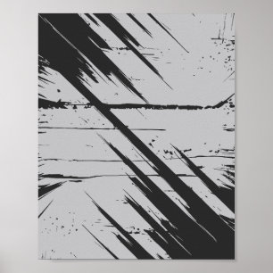 Dynamic Chaos of Black Strokes Poster