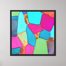 Dynamic Chemical Stains Abstract Full Color Canvas