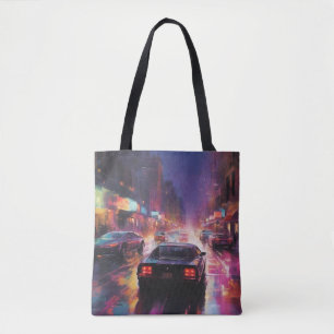 Dynamic Cityscape Racing  Tote Bag