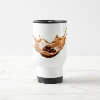 Dynamic Coffee Splash Travel Mug /Coffee Bean Art