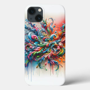 Dynamic Color Burst Swirl Phone Case - Vibrant Liq