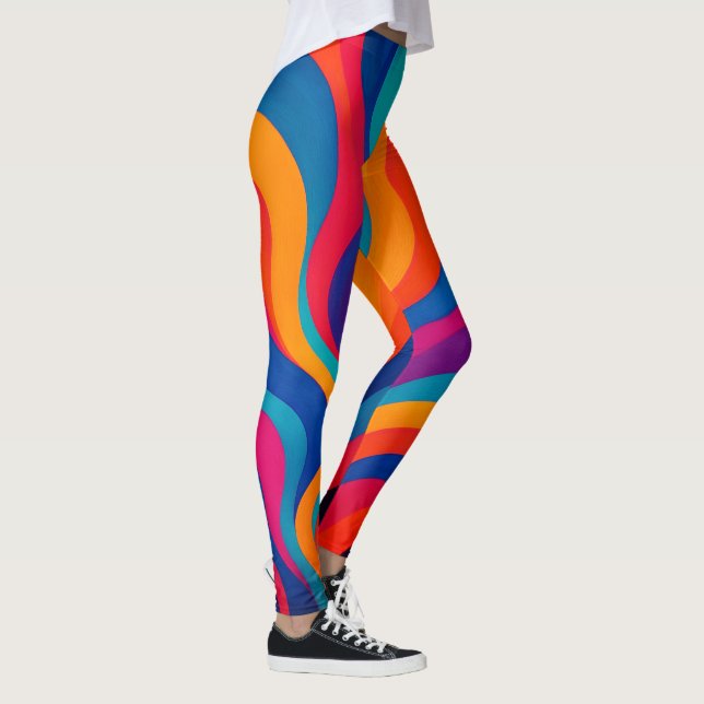 Dynamic Color Wave Leggings  (Right)