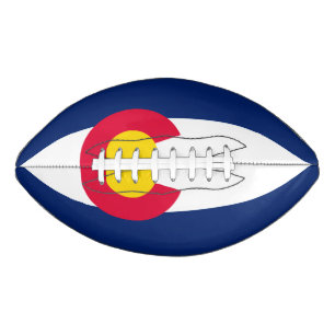 Dynamic Colorado State Flag Graphic on a Football