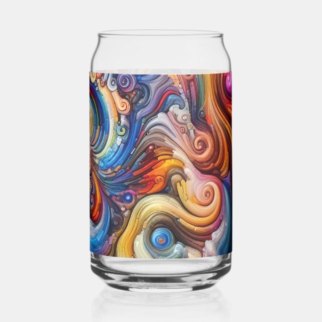 Dynamic Colour Vortex Can Glass (Back)