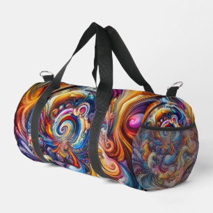 Dynamic Colour Vortex Duffle Bag