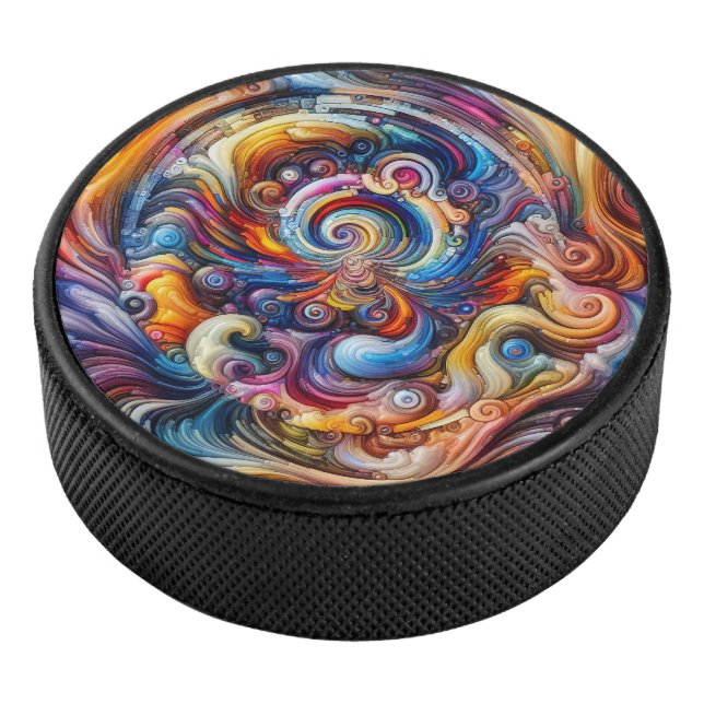 Dynamic Colour Vortex Hockey Puck (3/4)