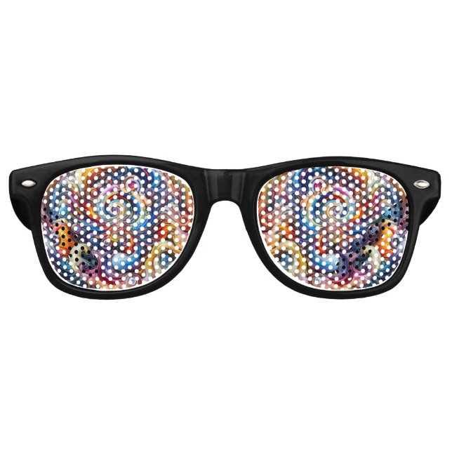 Dynamic Colour Vortex Retro Sunglasses (Front)