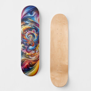 Dynamic Colour Vortex Skateboard