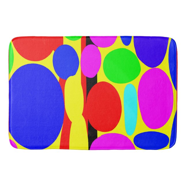 Dynamic Colourful Design Bath Mat (Front)
