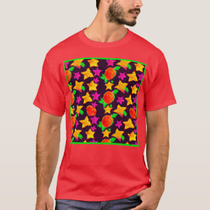 Dynamic Colourful Stars Pattern Art T-Shirt