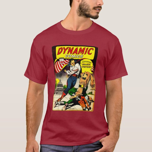 Dynamic Comics #1 Major Victory 1940's Golden Age  T-Shirt (Front)