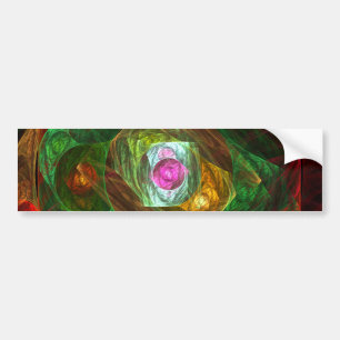 Dynamic Connections Abstract Art Bumper Sticker