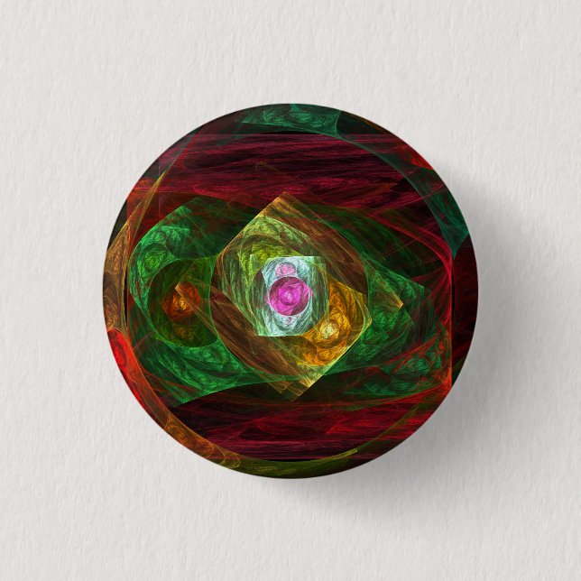 Dynamic Connections Abstract Art Button (round) (Front)