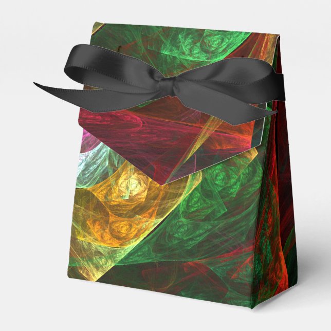 Dynamic Connections Abstract Art Favour Box (Front Side)