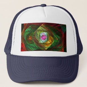 Dynamic Connections Abstract Art Hat