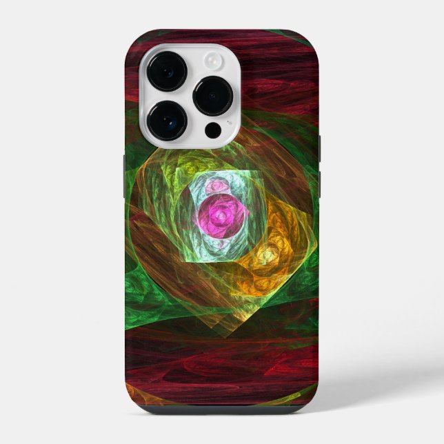 Dynamic Connections Abstract Art iPhone Case (Back)