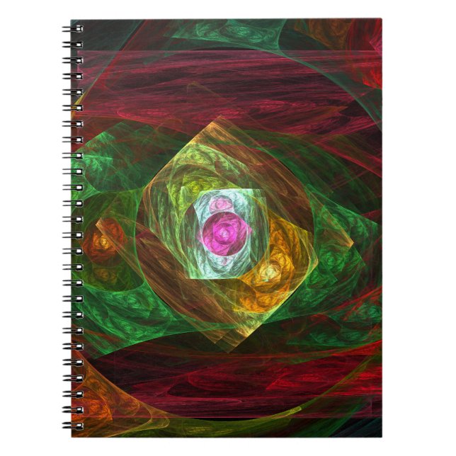 Dynamic Connections Abstract Art Notebook (Front)