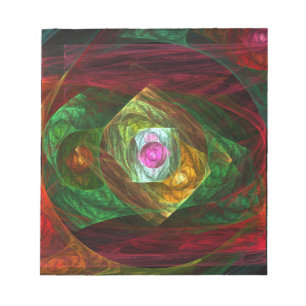 Dynamic Connections Abstract Art Notepad