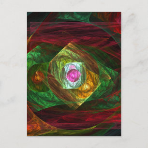 Dynamic Connections Abstract Art Postcard