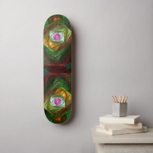 Dynamic Connections Abstract Art  Skateboard
