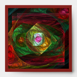Dynamic Connections Abstract Art Square Envelope