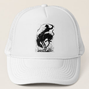 Dynamic Cowboy Rodeo Silhouette Art Trucker Hat