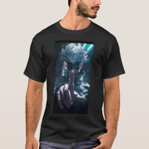 "Dynamic Cyber Samurai T-Shirt – FuturisticT-Shirt