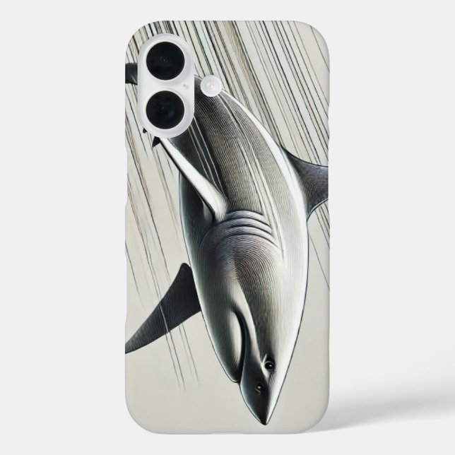 Dynamic Digital Shark in Motion Case-Mate iPhone Case (Back)