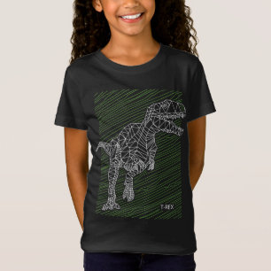 Dynamic Dino: T-Rex Illustration Lines T-Shirt