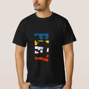 "Dynamic Dunk: Vibrant Basketball Silhouette T-Shirt