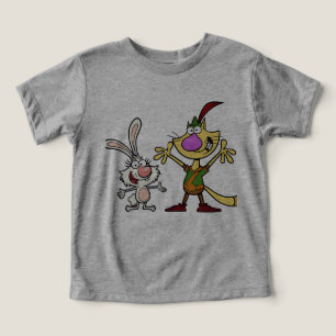 Dynamic Duo - Silly Cat and Rabbit t-shert  bebe