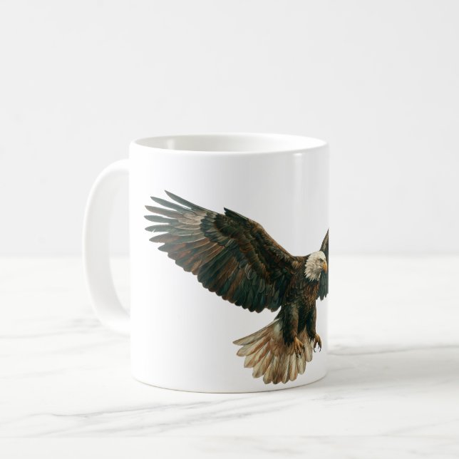 Dynamic Eagle Flock – Freedom and Power mugs. Coffee Mug (Front Left)