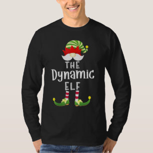 Dynamic Elf Group Christmas Pajama Party T-Shirt
