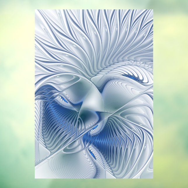 Dynamic Fantasy Abstract Blue Tones Fractal Art (Sheet 3)