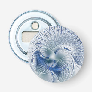 Dynamic Fantasy Abstract Blue Tones Fractal Art Bottle Opener