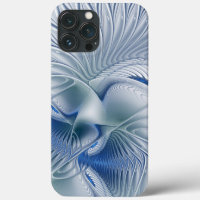 Dynamic Fantasy Abstract Blue Tones Fractal Art