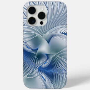 Dynamic Fantasy Abstract Blue Tones Fractal Art iPhone 15 Pro Max Case