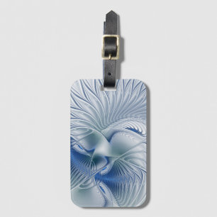 Dynamic Fantasy Abstract Blue Tones Fractal Art Luggage Tag