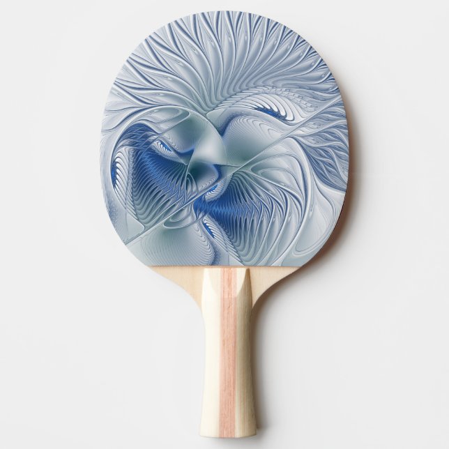 Dynamic Fantasy Abstract Blue Tones Fractal Art Ping Pong Paddle (Front)