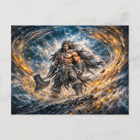 Dynamic Fantasy Berserker Warrior with Powerful Ba