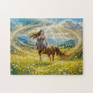 Dynamic Fantasy Centauride in Radiant Magical Land Jigsaw Puzzle
