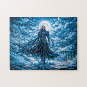 Dynamic Fantasy Vampire in Dramatic Nocturnal Atmo Jigsaw Puzzle