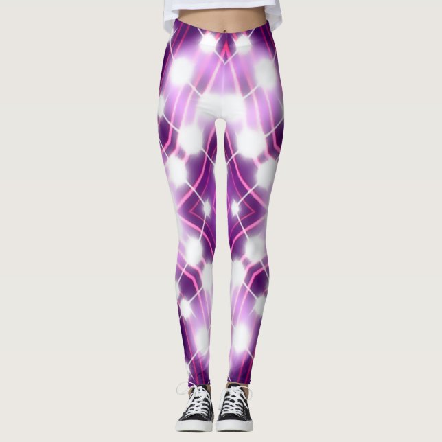 Dynamic Floodlights Background Texture Leggings (Front)