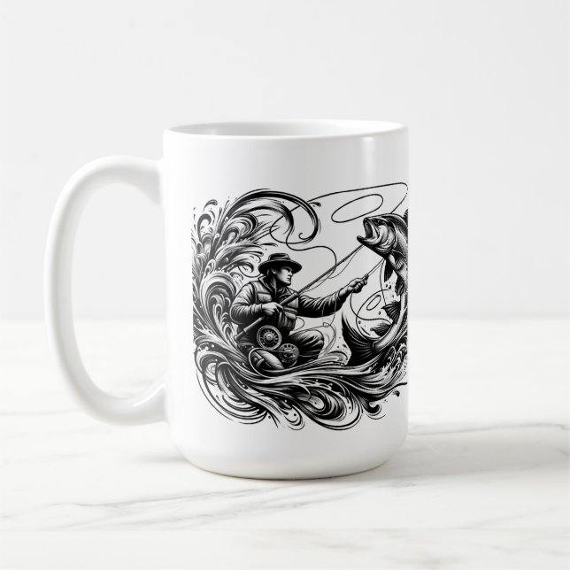 Dynamic Fly Fishing Coffee Mug (Left)