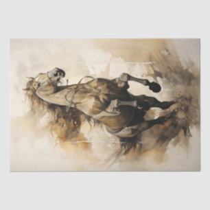 Dynamic Galloping Horse in Watercolor Tissue Paper