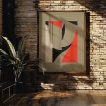 Dynamic Geometric Fusion – Red, Black, and Beige