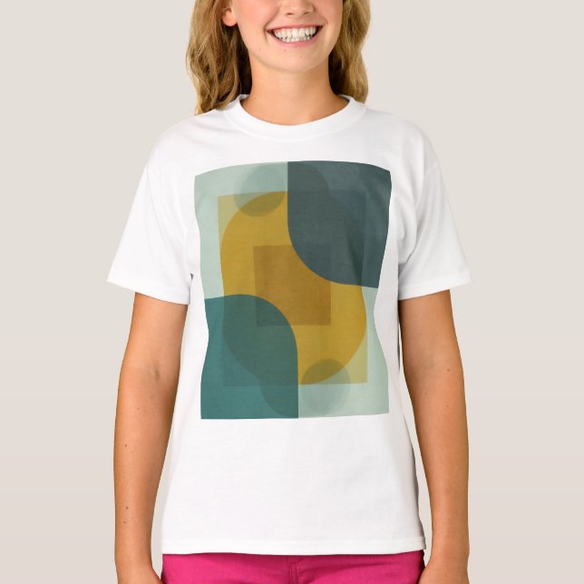 Dynamic Geometric Overlap T-Shirt (Front)