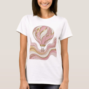 Dynamic Gold ABSTRACT ART Design T-Shirt