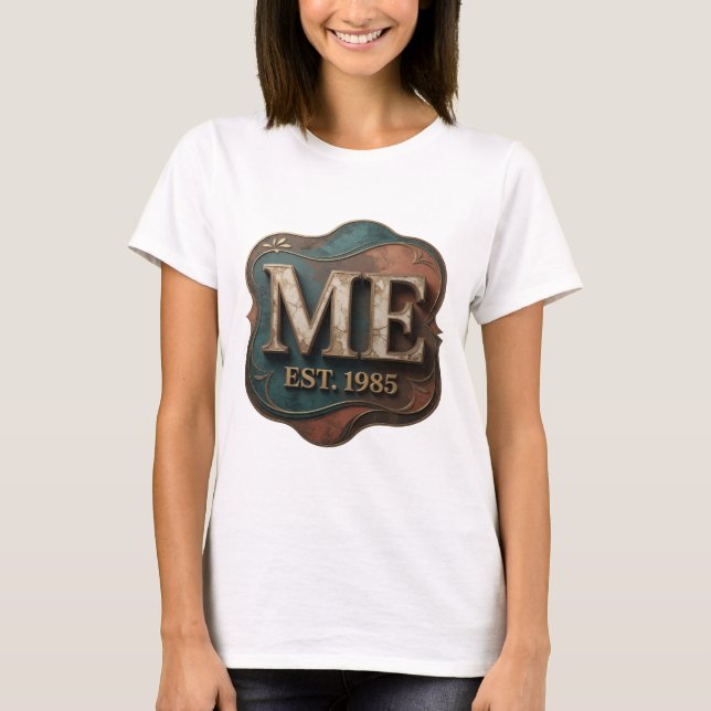 Dynamic Gold ABSTRACT ART Statement Design T-Shirt (Front)